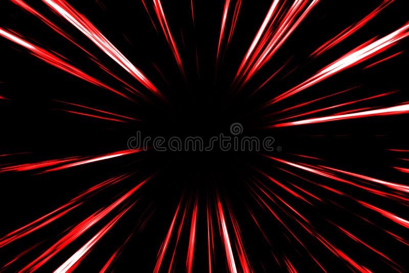 Red Comic Radial Speed Lines in Black Background. Stock Illustration -  Illustration of element, line: 174753643