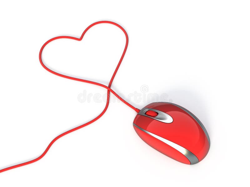 Red computer mouse