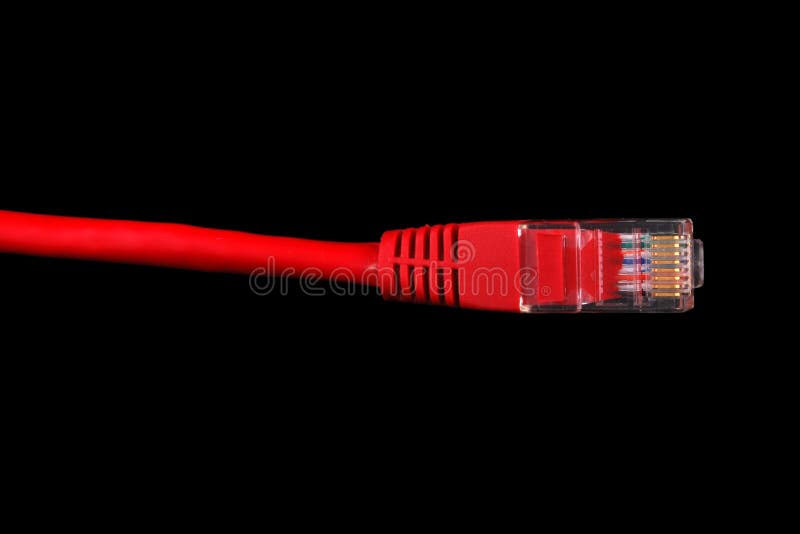 Red computer network cable