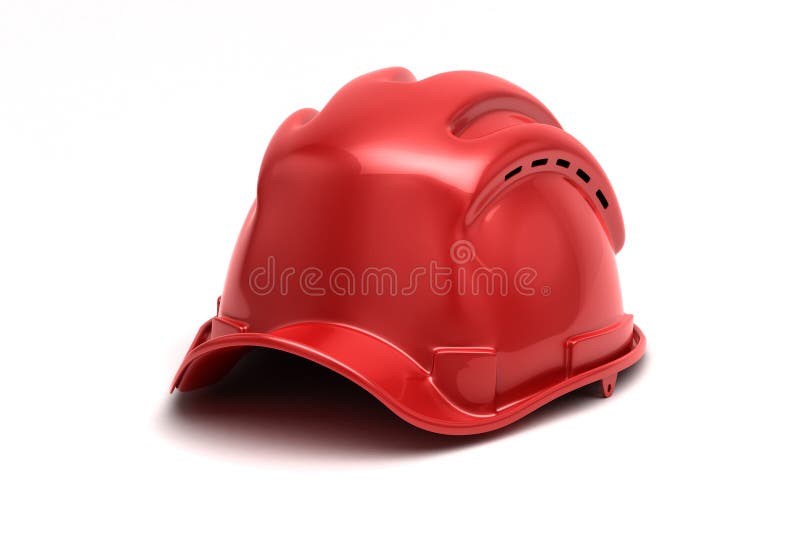 Red construction hat stock image. Image of craftsman 99843379