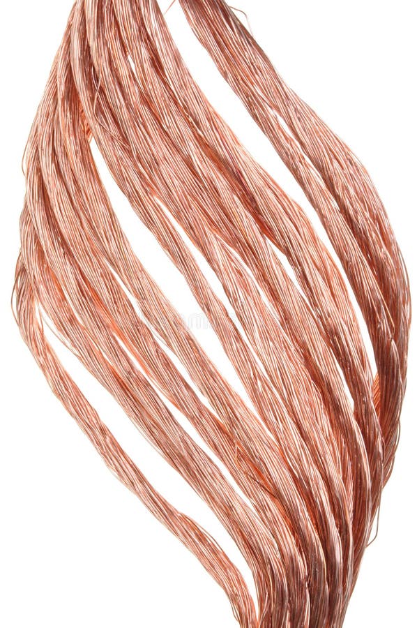 Red copper wire stock photo. Image of isolated, expensive 59191038