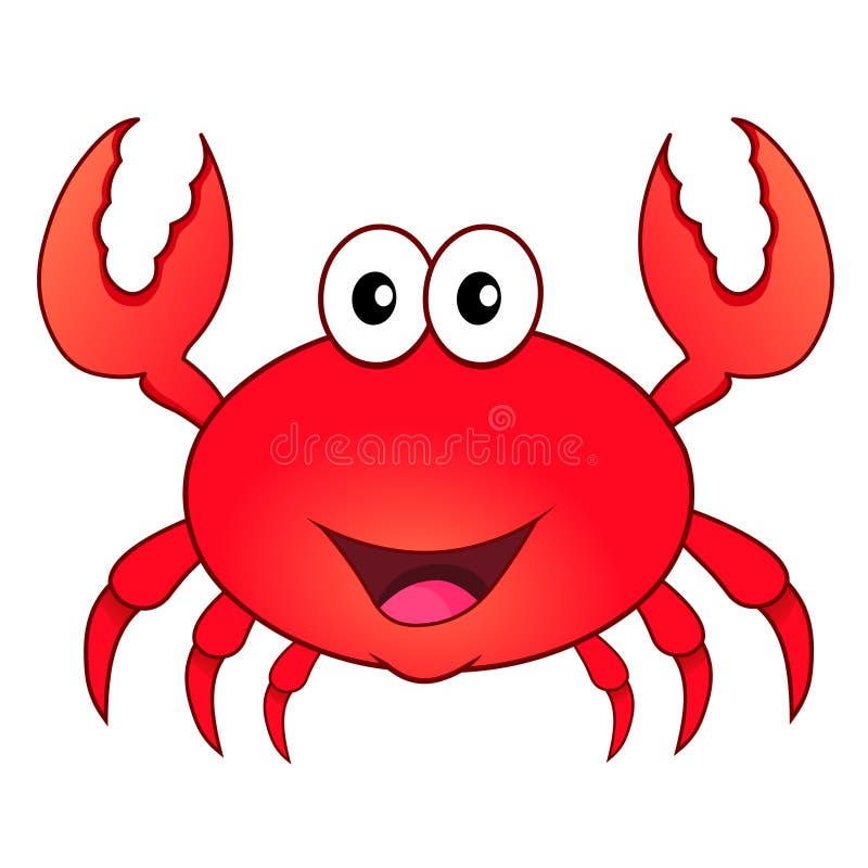 Red Crab cartoon illustration