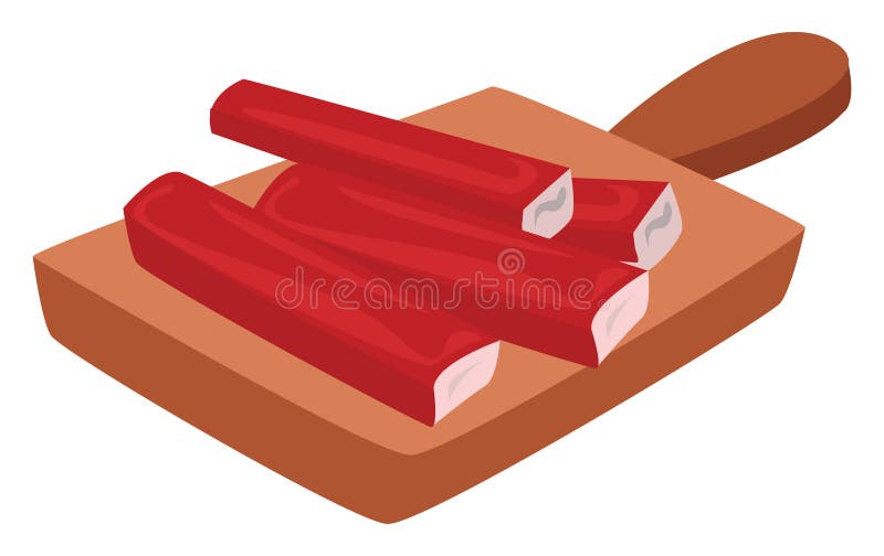 Red Crab Sticks, Illustration, Vector Stock Vector Illustration of