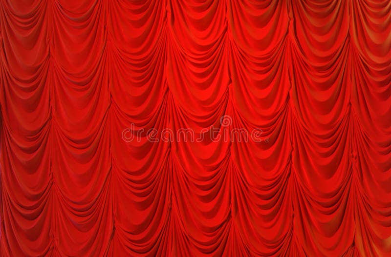 Red crape velvet curtain stock photos Red crape velvet curtain stock photos