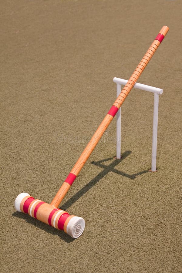 Red Croquet Mallet stock image. Image of traditional 41483555