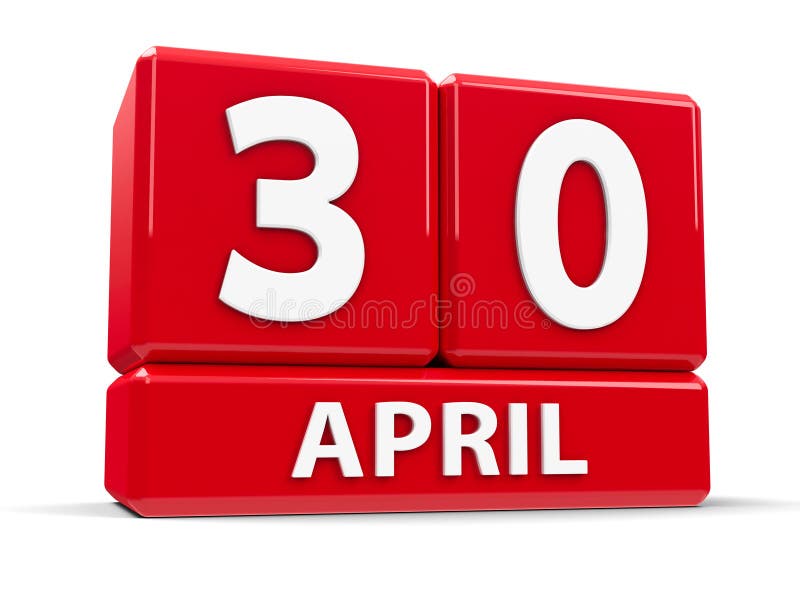 Cubes 30th April stock illustration. Illustration of reflection 108547015