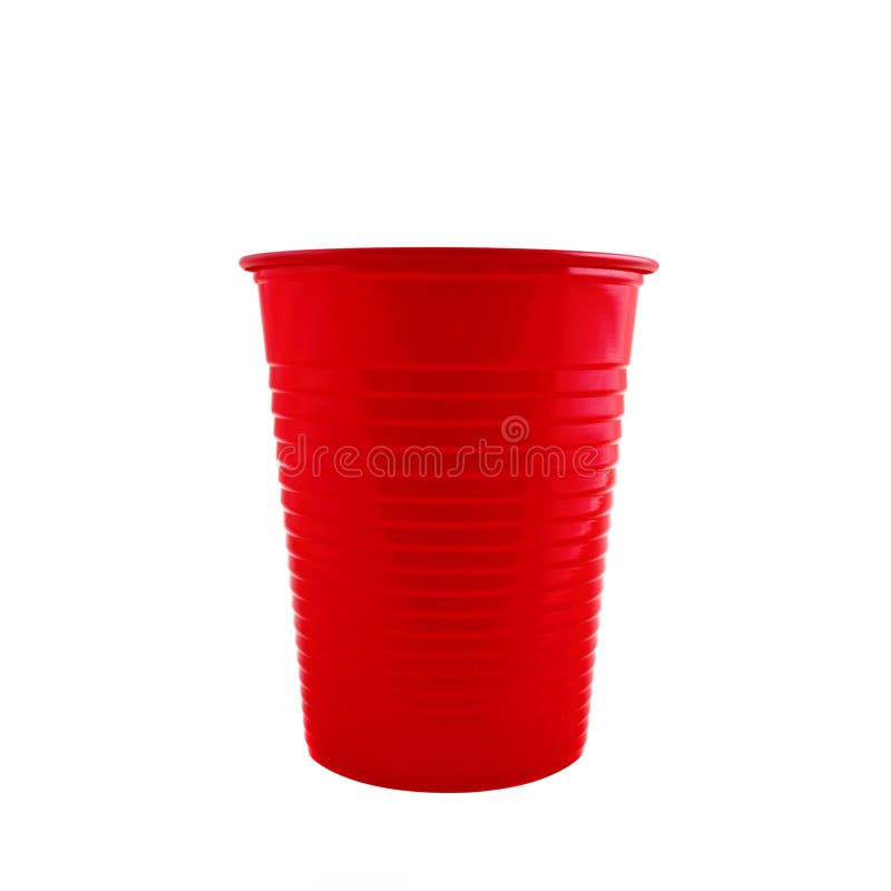 Beer Pong. Red Plastic Cup and Ping Pong Ball Isolated on White Stock Photo  - Image of beverage, college: 150541392