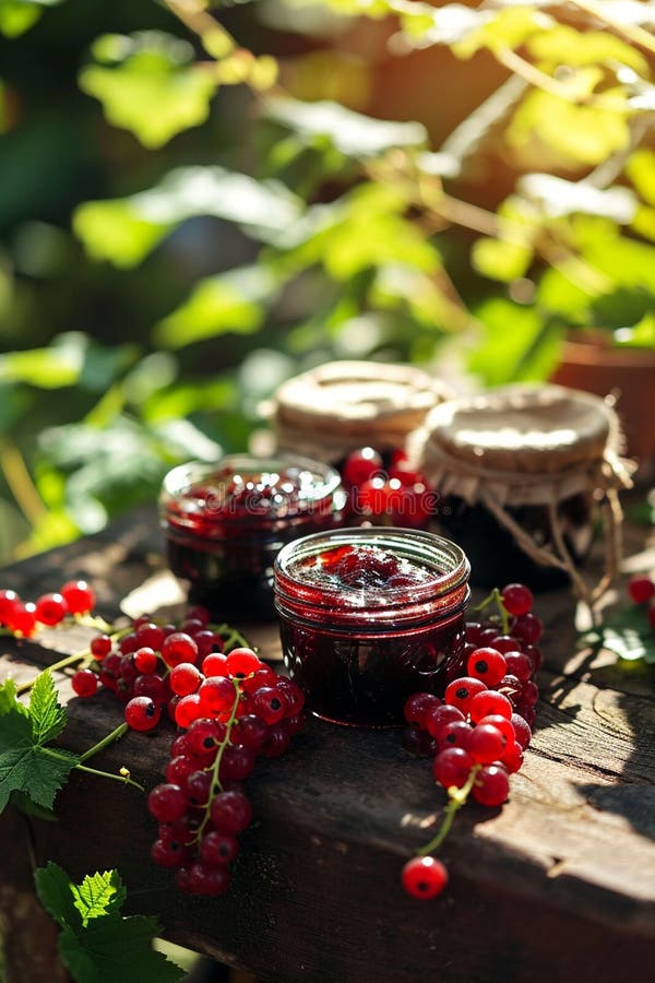 Red currant jam in a jar. Selective focus. Food. Various sweet preserves stock images, royalty-free photos and pictures