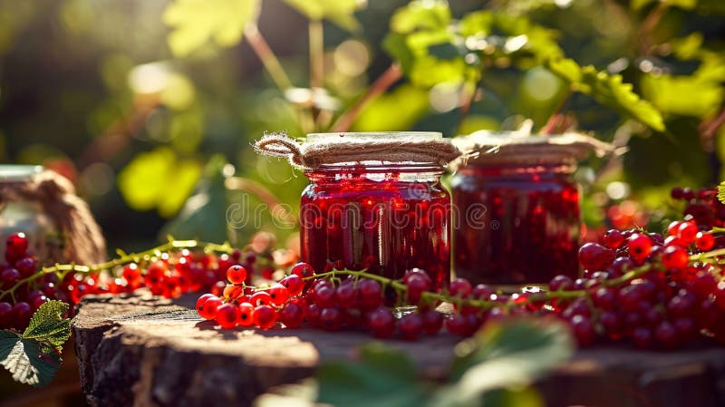 Red currant jam in a jar. Selective focus. Food. Various sweet preserves stock images, royalty-free photos and pictures