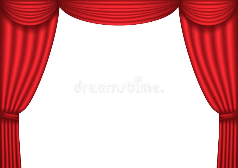 Theater Curtains with Drapes Stock Vector - Illustration of curtain ...