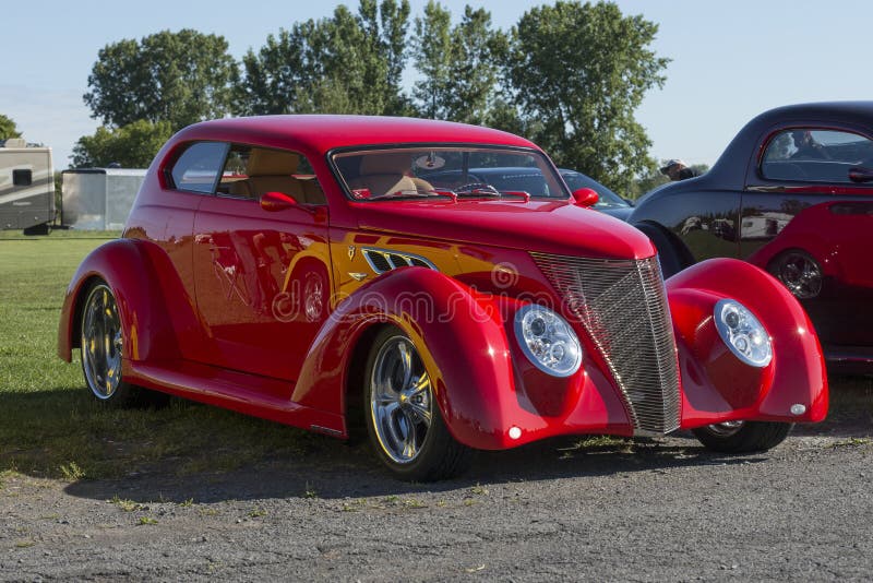 Red custom hot rod