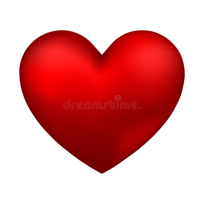 Red pink 3d hearts. Flying heart cards template. Isolated romantic