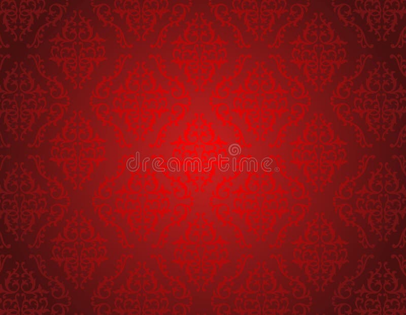 Red Damask Pattern Seamless Stock Vector - Illustration of element, damask:  30829428