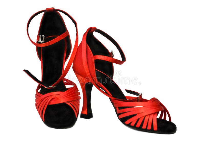 Red dancing shoes stock image. Image of heel, female, dancer 8399689