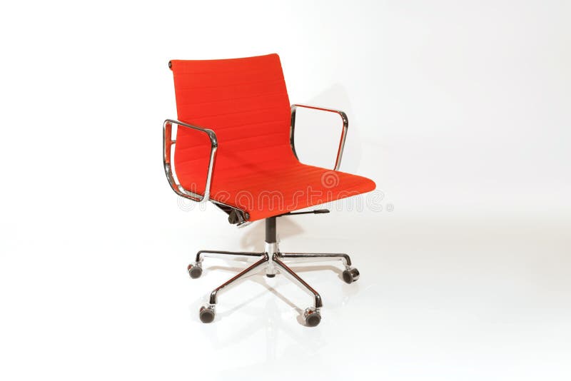 Nice red office chair, isolated on white. Nice red office chair, isolated on white