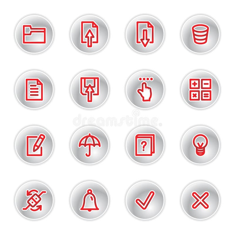 Red diary icons stock illustration