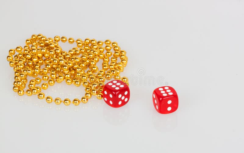 Red dice stock image. Image of number, gold, jewelry 35941551