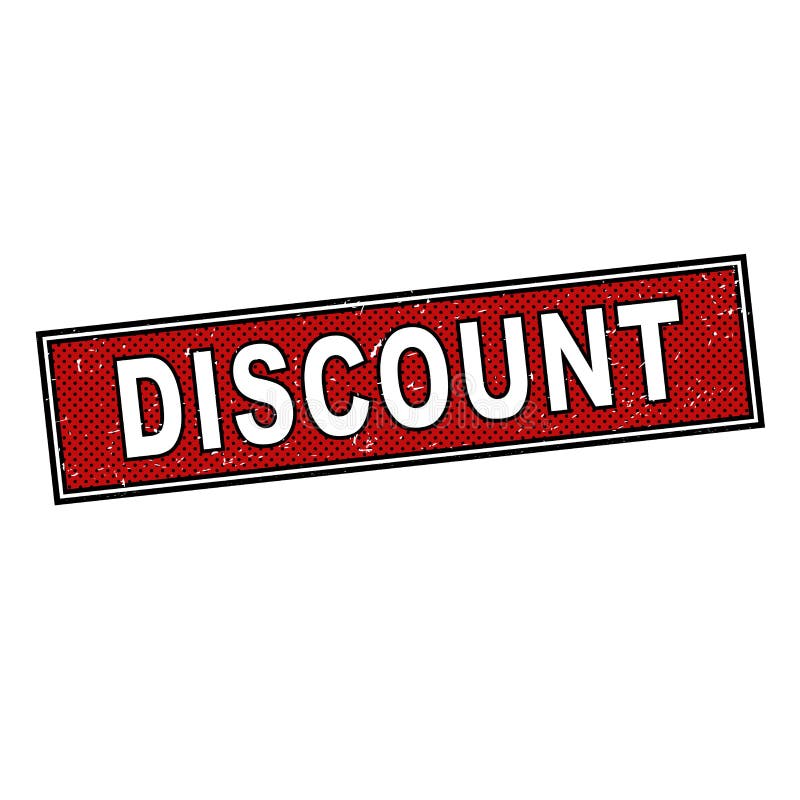 Red Discount Rubber  Stamp Pop Art Stock Vector Illustration of