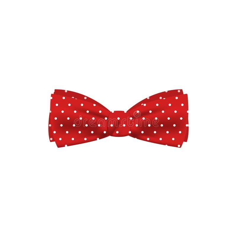 Red Dotted Colored Bow Tie Icon. Element of Bow Tie Illustration ...