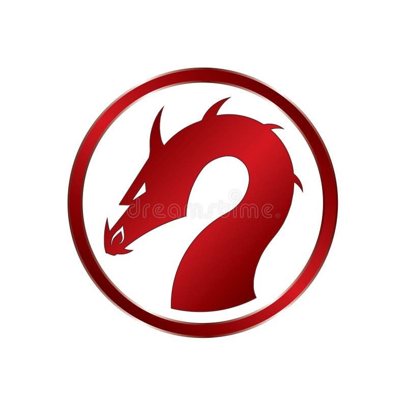 Dragon Symbol for 2012 Year with Text Place Stock Vector