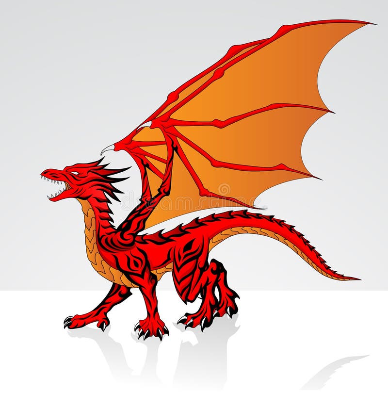 Red Dragon royalty free illustration Red Dragon royalty free illustration