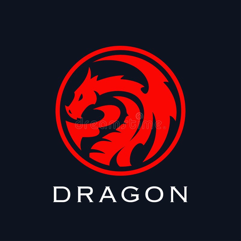Red Dragon Logo Vector Icon Stock Vector - Illustration of emblem ...