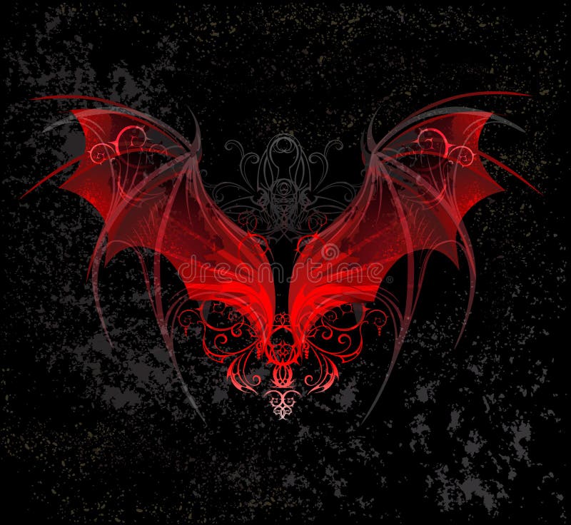Red dragon wings stock illustration Red dragon wings stock illustration