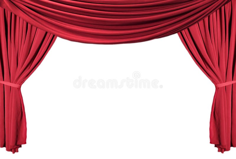 Red Draped Theater Curtains Series 1