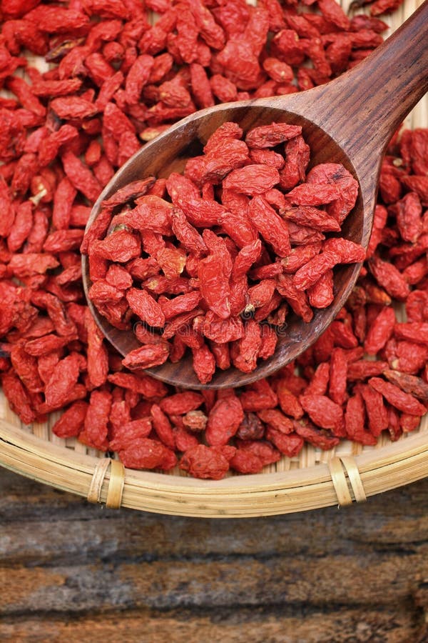 Red dried goji berries stock photo. Image of nutritional 34181502