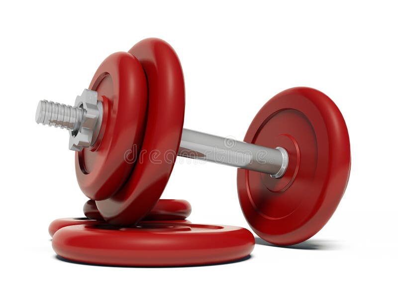 Red dumbbell