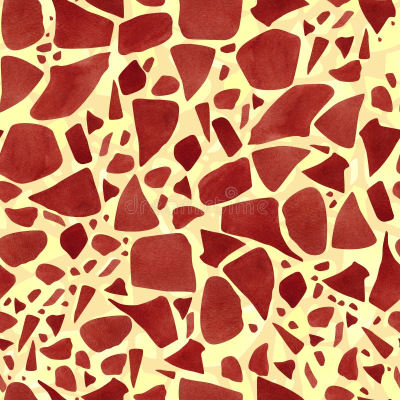 Red dynamic blur abstraction watercolor seamless pattern.