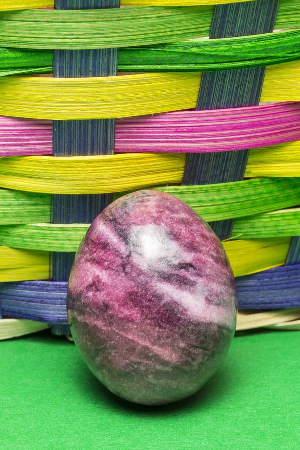 Red Easter Egg & Basket Stock Image Image of mineral, natural 40561265