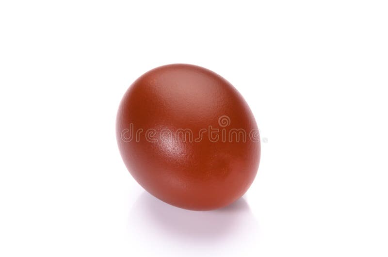 Red easter egg on white background stock photos