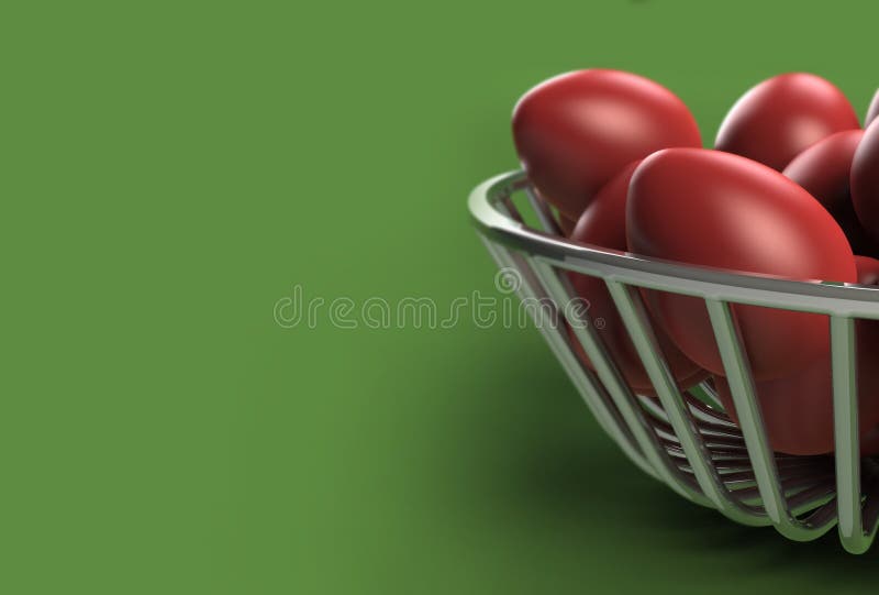 Red Easter eggs (with DOF effect)