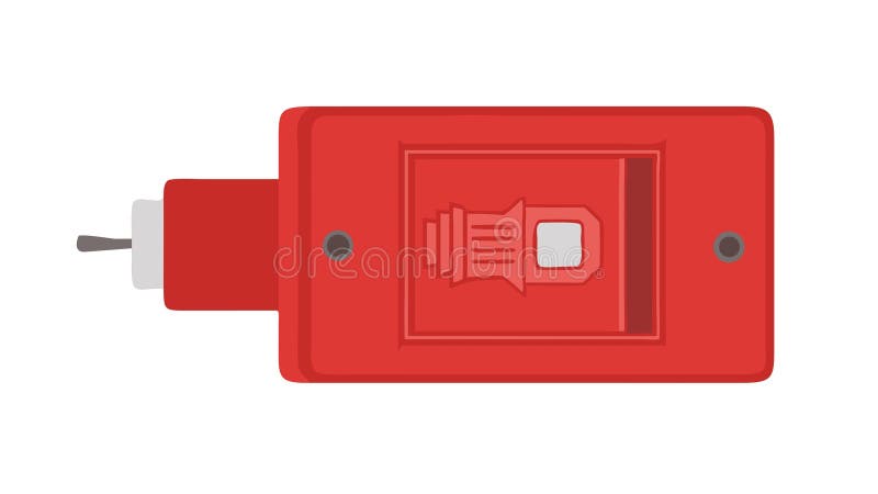 Red electrical outlet plug, power connection, energy supply, safety, device charging, vector design Generative AI stock illustration