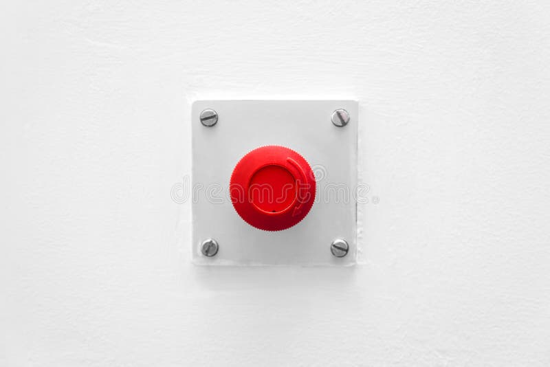 Red emergency button royalty free stock image