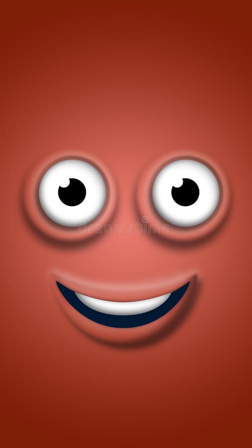 Red Emoji Face Design Wallpaper Stock Illustration - Illustration of teeth,  emoji: 190698817