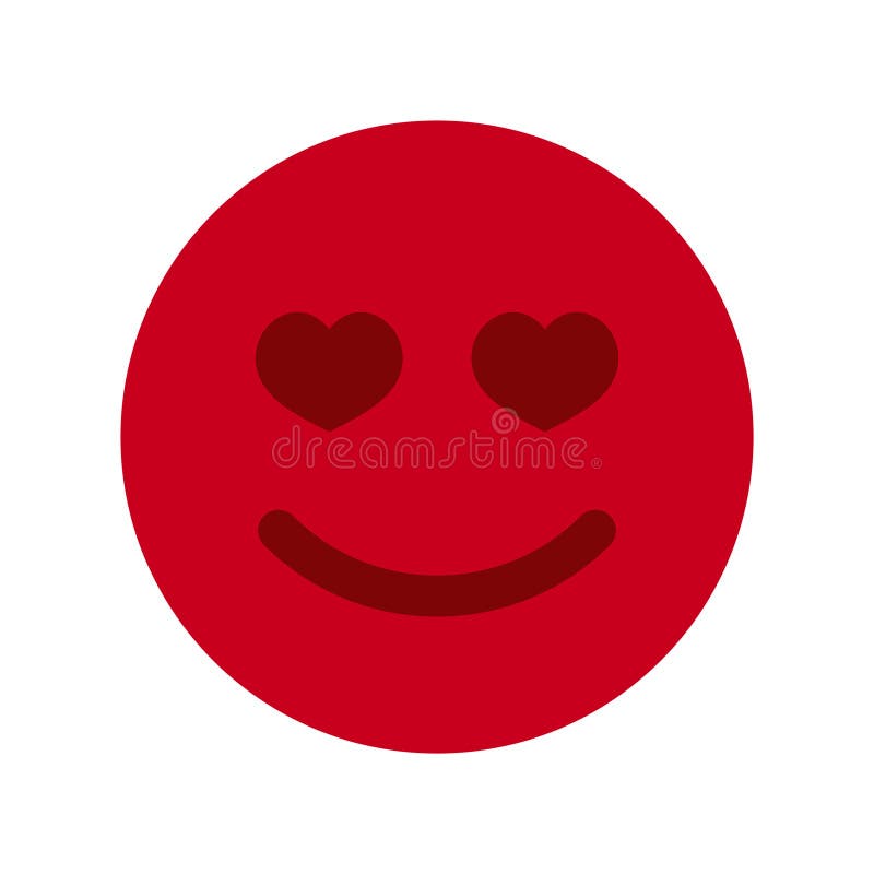 Love Emoji Face Love Emotion Icon Stock Vector - Illustration of