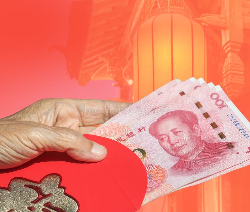 Red envelope chinese new year or hongbao royalty free stock photography