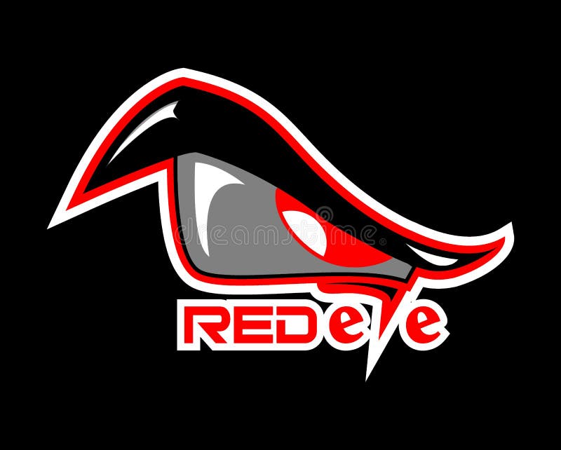 Red Eye Concept Logo, Eye Logo, Concept Logo, Red Eye Logo Stock Vector