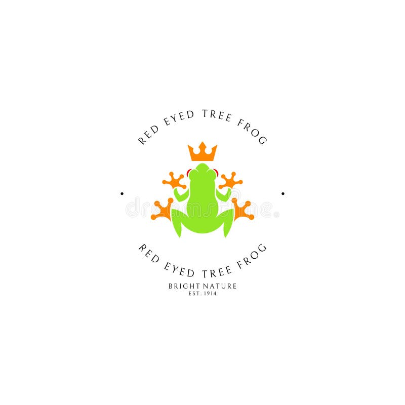 Red eyed tree frog. Logo royalty free illustration