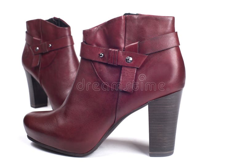 Red female boots