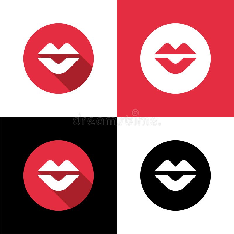 Lips Logo Icon Design, Mouth Symbol Vector Stock Vector