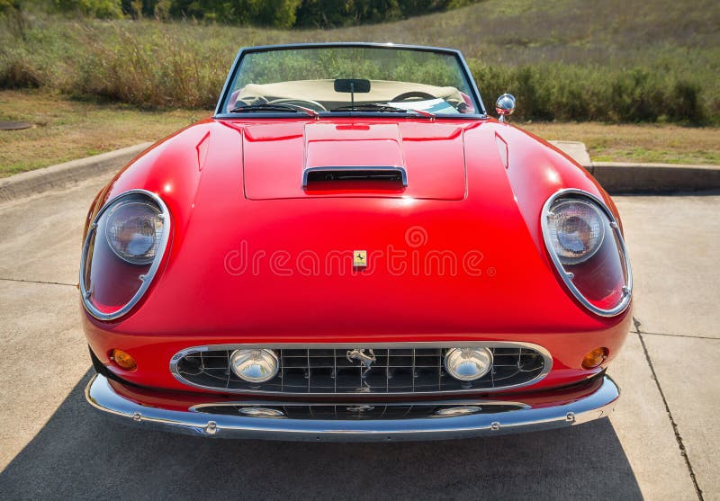 Red 1962 Ferrari 250 GT California Spyder Editorial Stock Image - Image of chrome, expensive ...