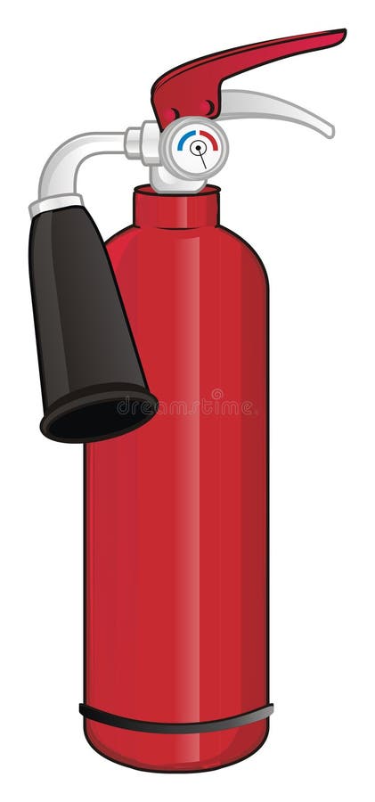 Sad fire extinguisher stock illustration. Illustration of flame - 178580433