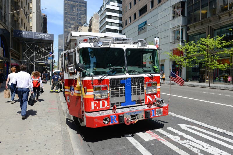 Red Fire Truck in New York City