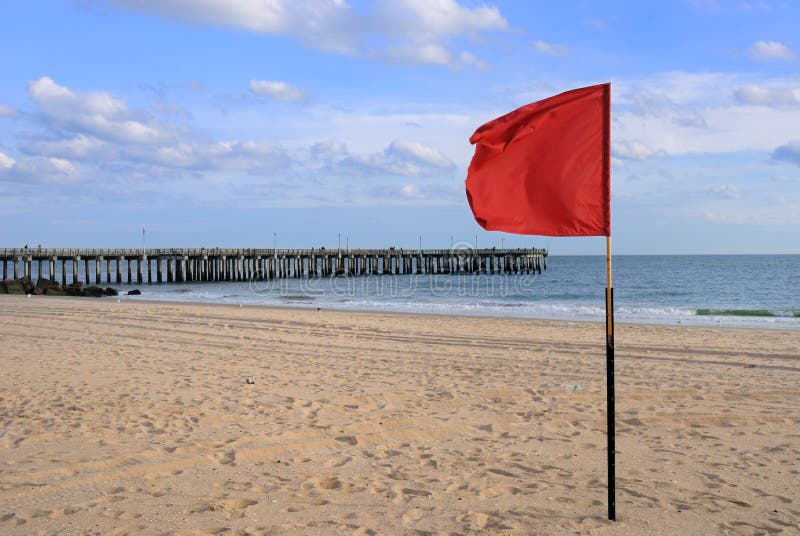 Red Flag at the Beach