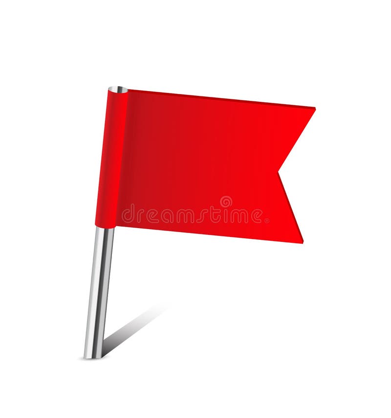 Red flag map pin