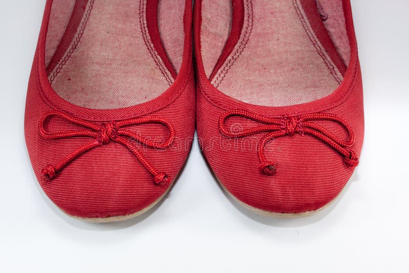 Red flat shoes stock image. Image of footwear, shoes - 18377355