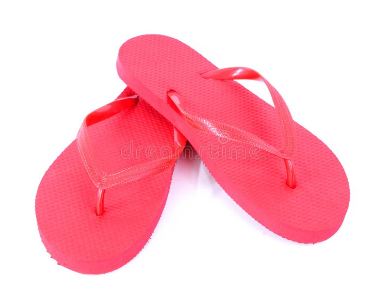 Red flip flops stock image. Image of sandals, white, vacation - 55200965